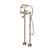 York Freestanding Bath Set With Metal Hand Shower