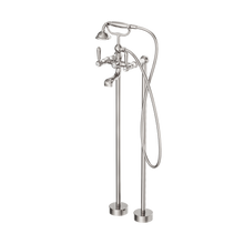 York Freestanding Bath Set With Metal Hand Shower