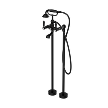 York Freestanding Bath Set With Metal Hand Shower