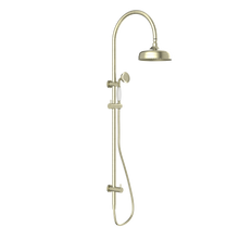 York Twin Shower With White Porcelain Hand Shower