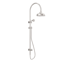 York Twin Shower With White Porcelain Hand Shower