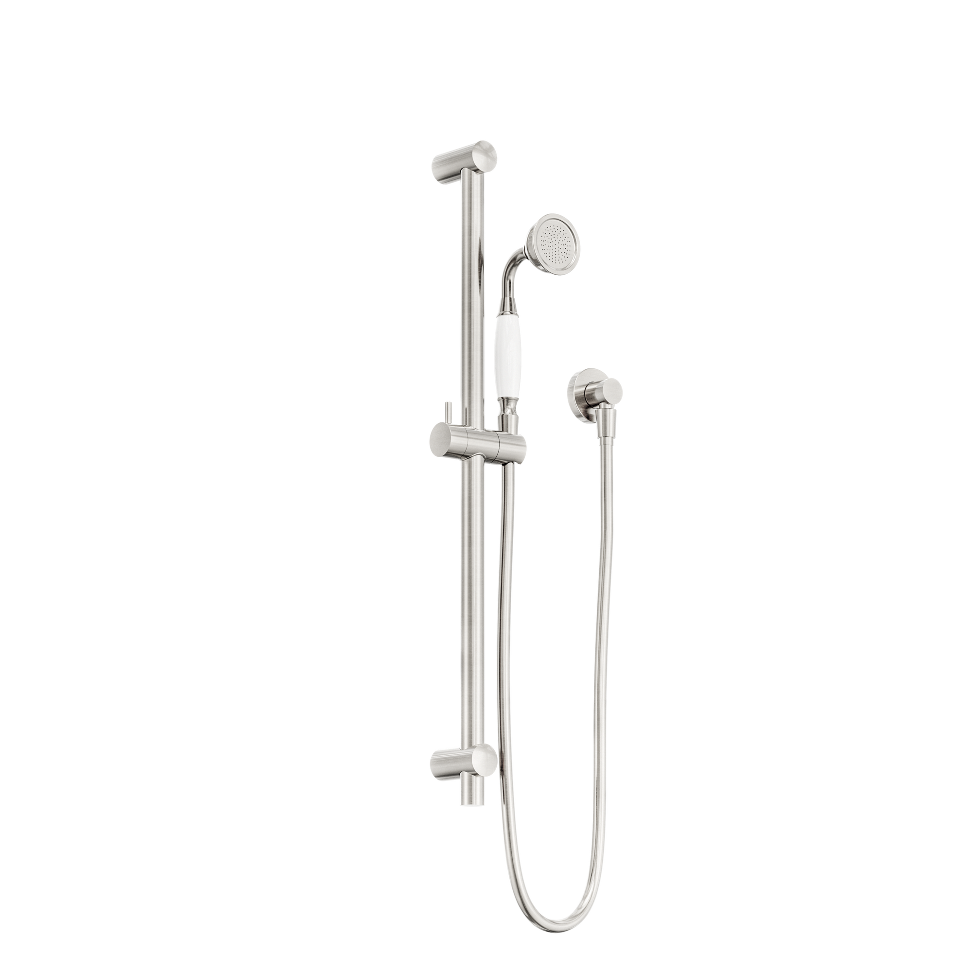 York Shower Rail With White Porcelain Hand Shower