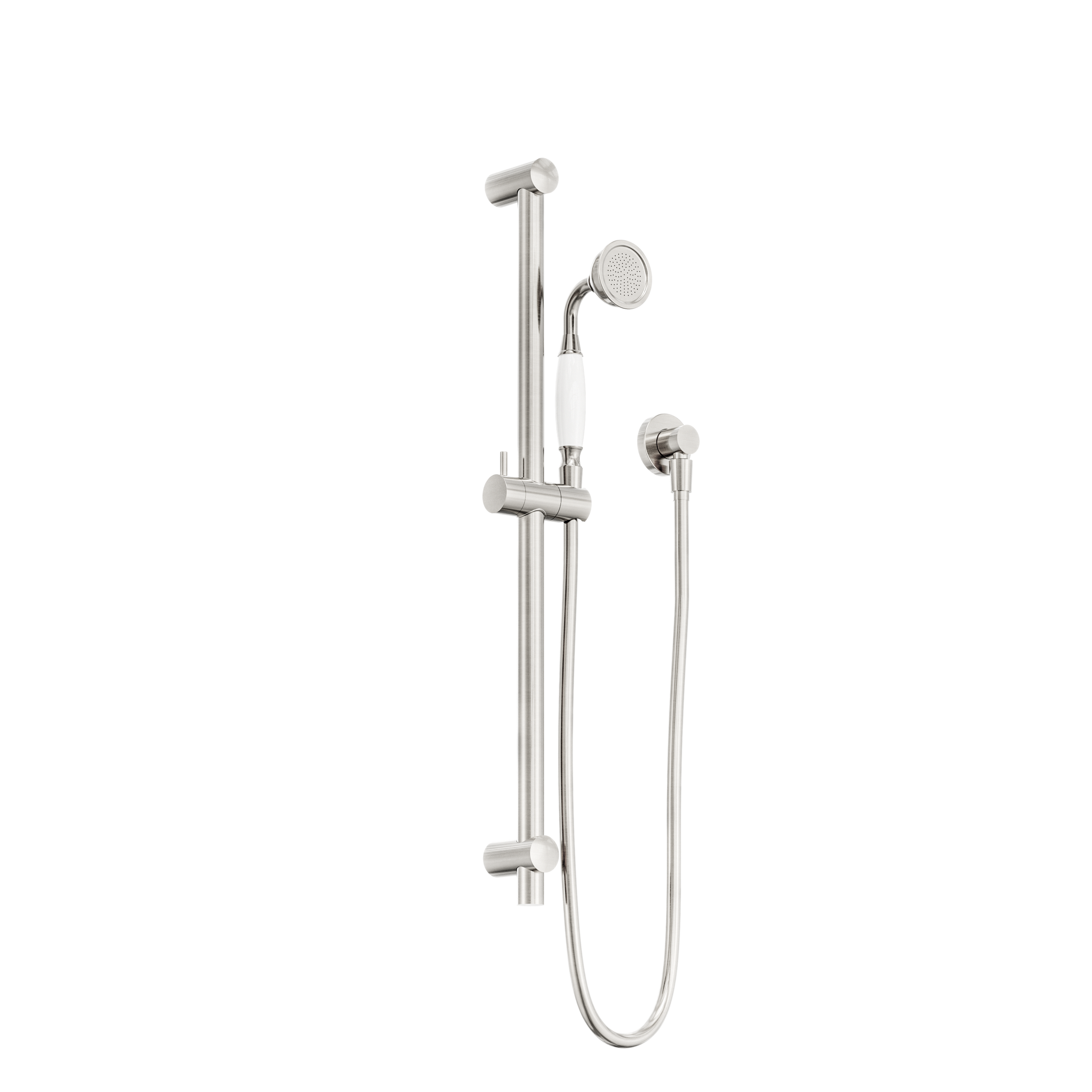 York Shower Rail With White Porcelain Hand Shower