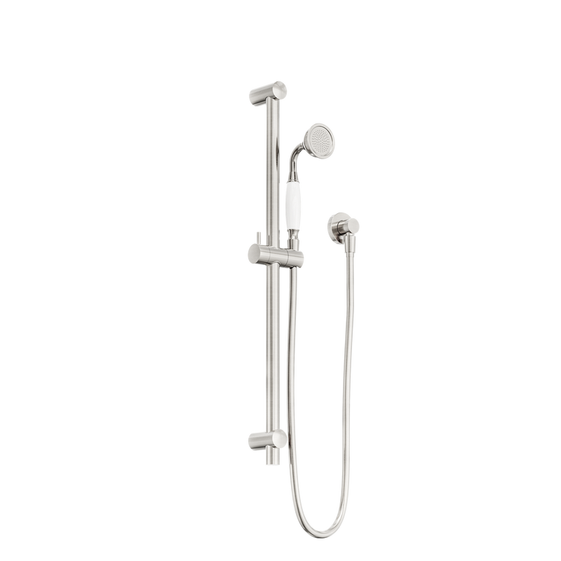 York Shower Rail With White Porcelain Hand Shower