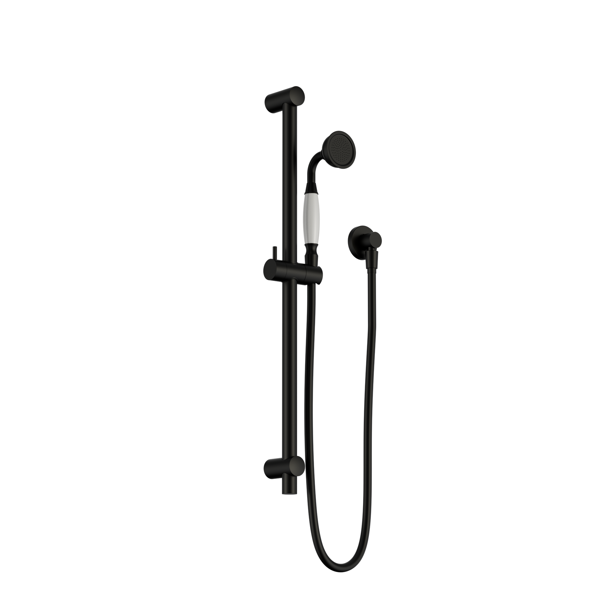 York Shower Rail With White Porcelain Hand Shower