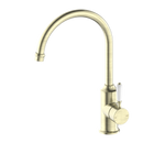 York Kitchen Mixer Gooseneck Spout With White Porcelain Lever