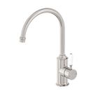 York Kitchen Mixer Gooseneck Spout With White Porcelain Lever