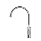 York Kitchen Mixer Gooseneck Spout With White Porcelain Lever Chrome