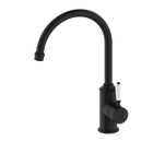 York Kitchen Mixer Gooseneck Spout With White Porcelain Lever