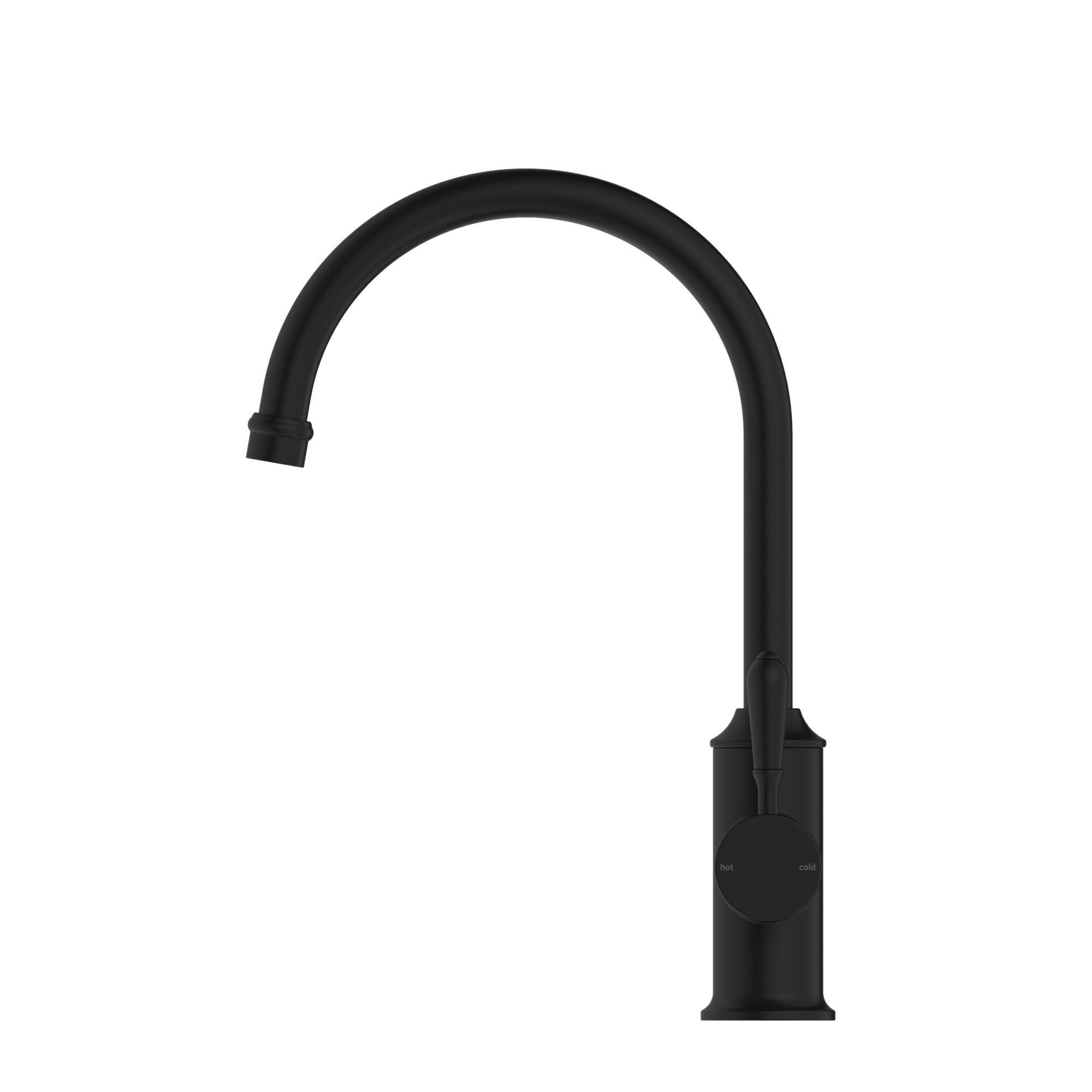 York Kitchen Mixer Gooseneck Spout With Metal Lever Matte Black