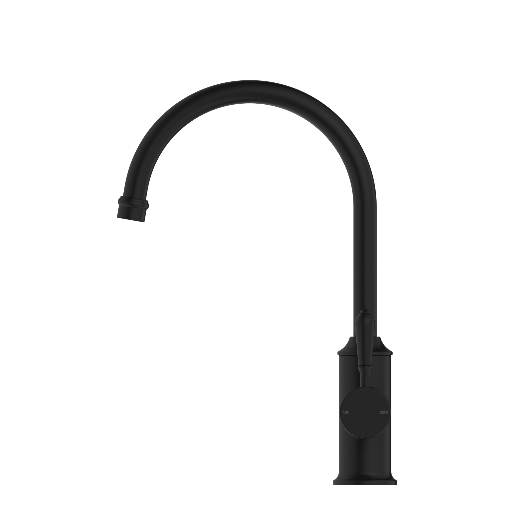 York Kitchen Mixer Gooseneck Spout With Metal Lever Matte Black