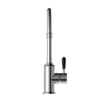 York Kitchen Mixer Gooseneck Spout With Black Porcelain Lever Chrome