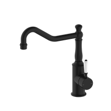 York Kitchen Mixer Hook Spout With White Porcelain Lever