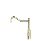 York Kitchen Mixer Hook Spout With Metal Lever Aged Brass