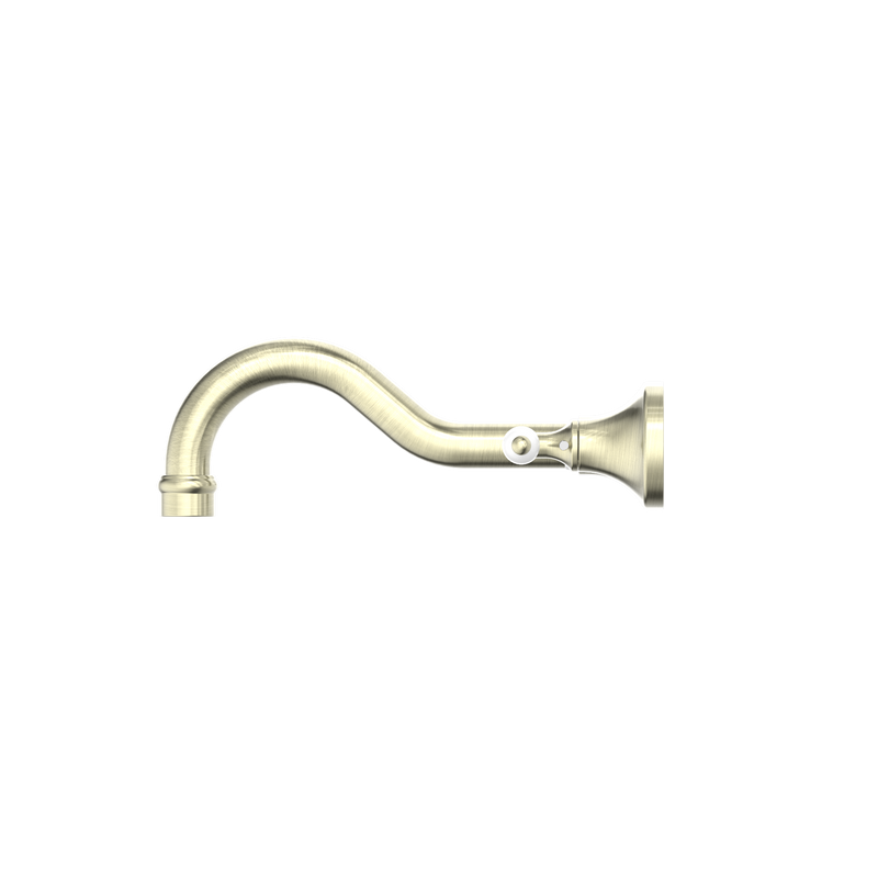 York Wall Basin Set With White Porcelain Lever Aged Brass