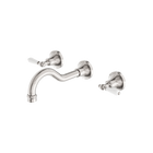 York Wall Basin Set With White Porcelain Lever