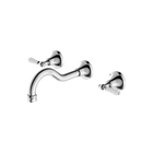 York Wall Basin Set With White Porcelain Lever