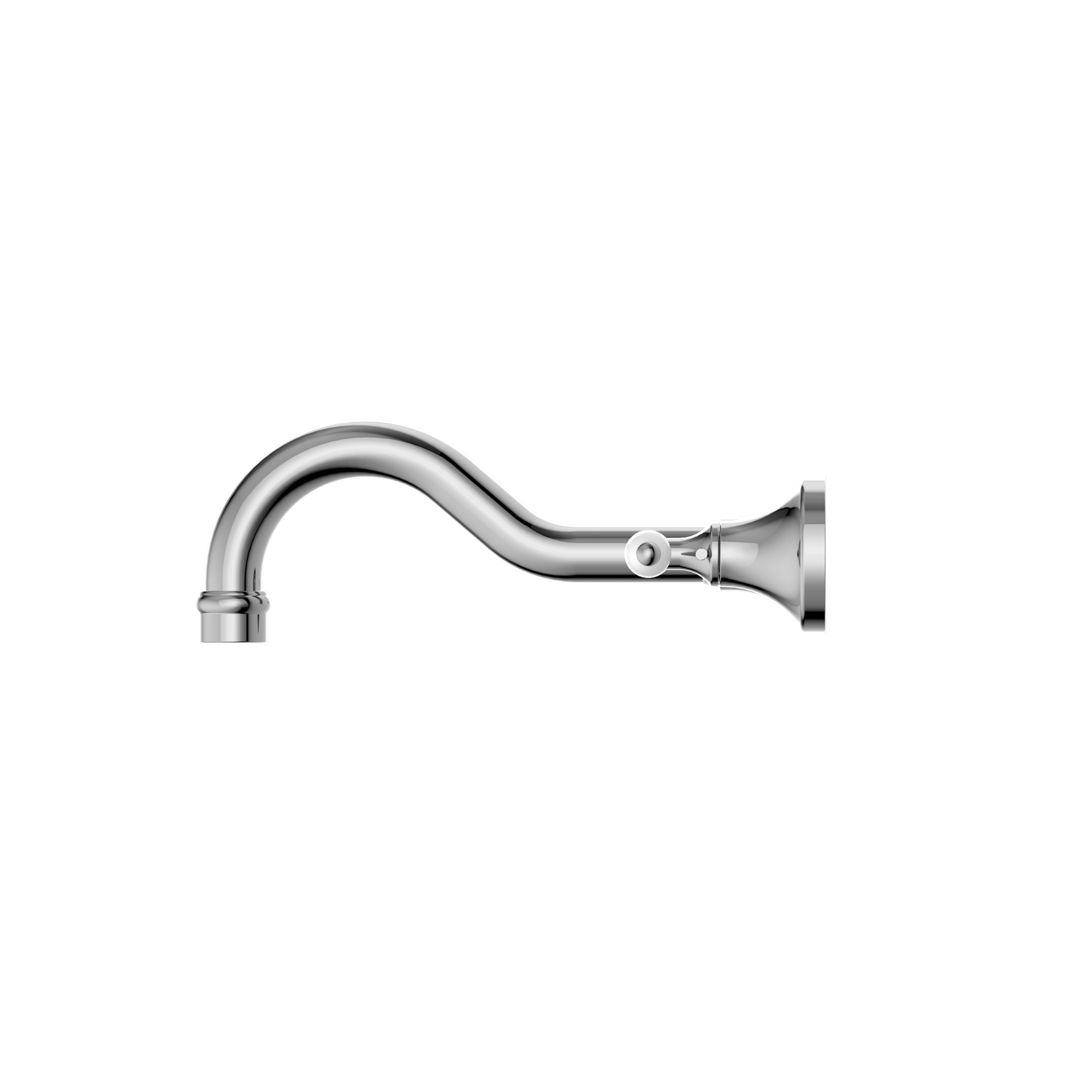 York Wall Basin Set With White Porcelain Lever Chrome