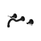 York Wall Basin Set With White Porcelain Lever