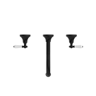 York Wall Basin Set With White Porcelain Lever Matte Black