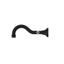 York Wall Basin Set With White Porcelain Lever Matte Black