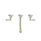 York Wall Basin Set With Metal Lever Aged Brass