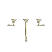 York Wall Basin Set With Metal Lever Aged Brass
