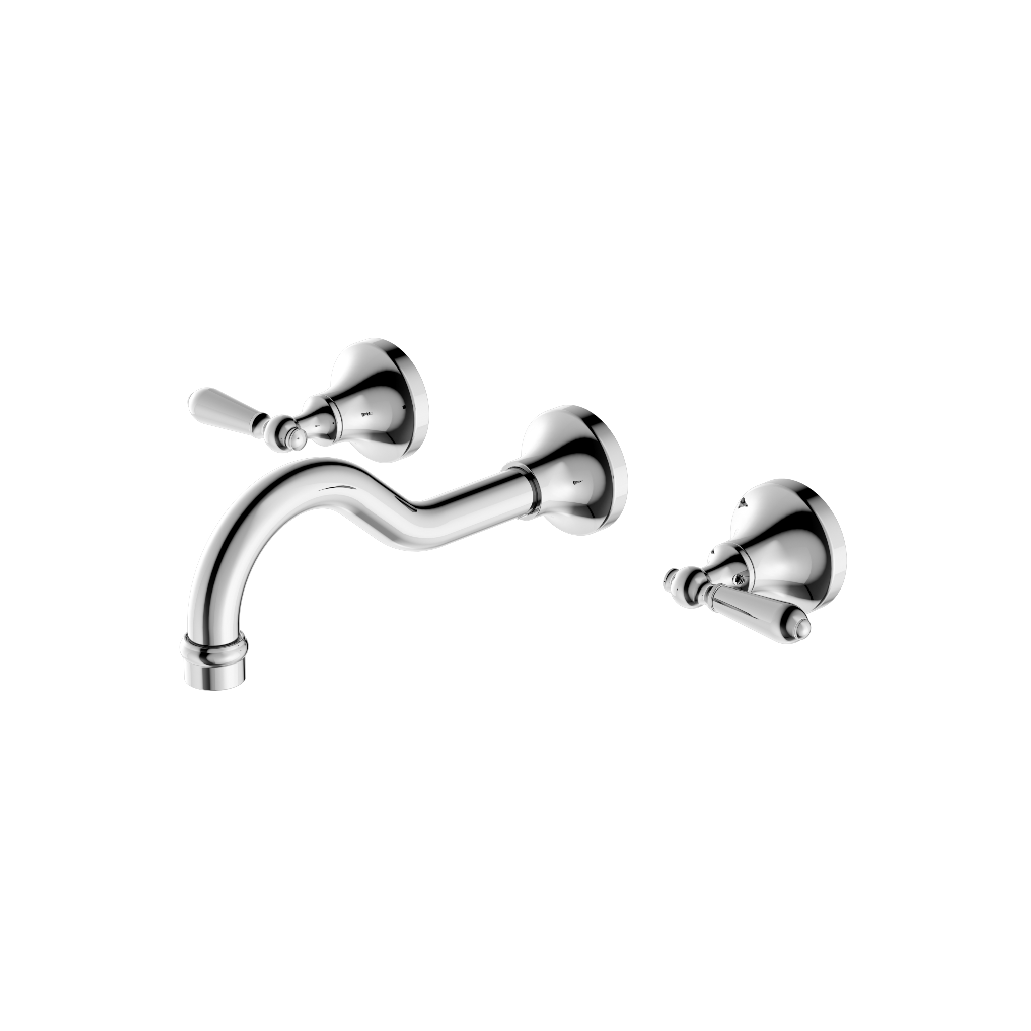 York Wall Basin Set With Metal Lever