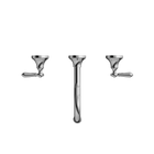 York Wall Basin Set With Metal Lever Chrome
