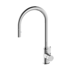 York Pull Out Sink Mixer With Vegie Spray Function With White Porcelain Lever