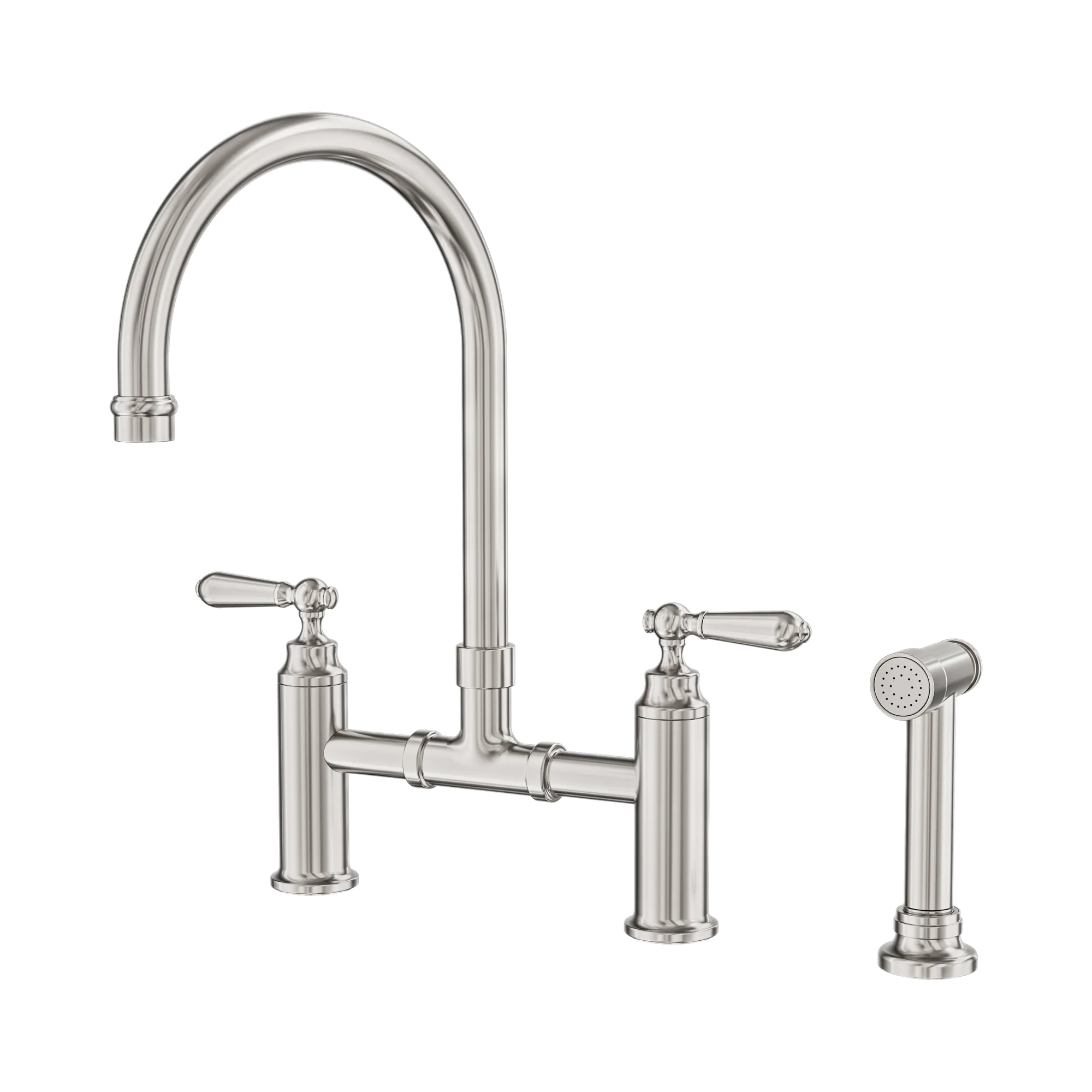 York Bridge Kitchen Set With Hand Spray Brushed Nickel
