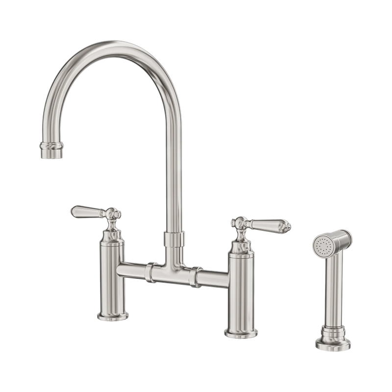 York Bridge Kitchen Set With Hand Spray Brushed Nickel