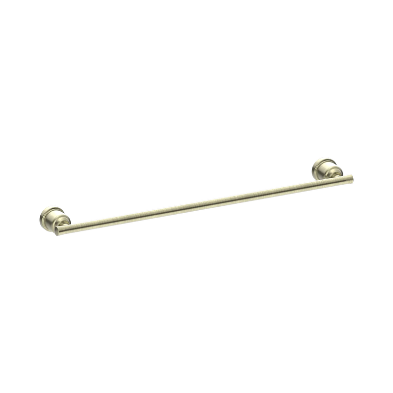 York Single Towel Rail 600mm Aged Brass