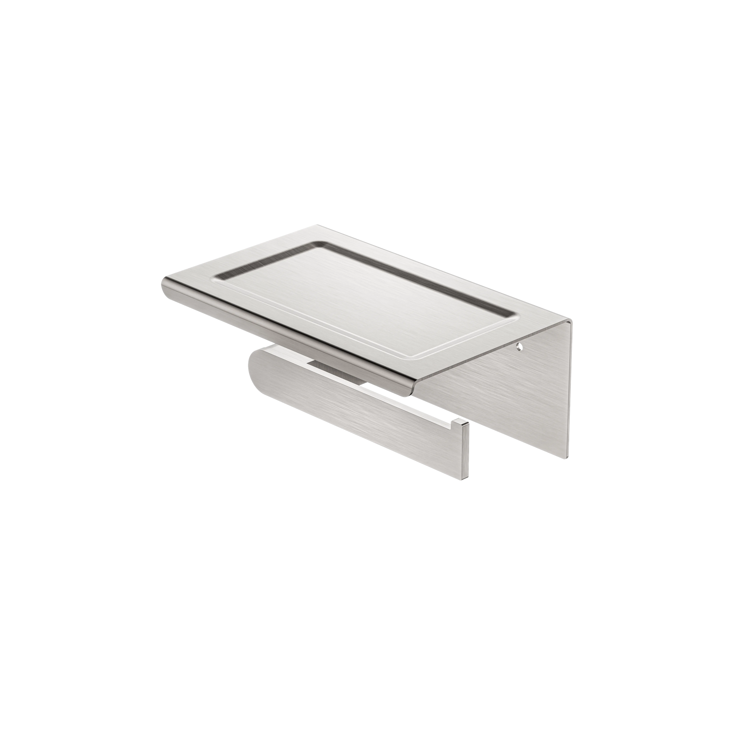 Bianca Toilet Roll Holder With Phone Holder Brushed Nickel