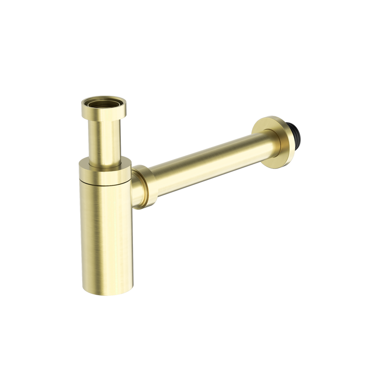 40mm Round Bottle Trap Brushed Gold