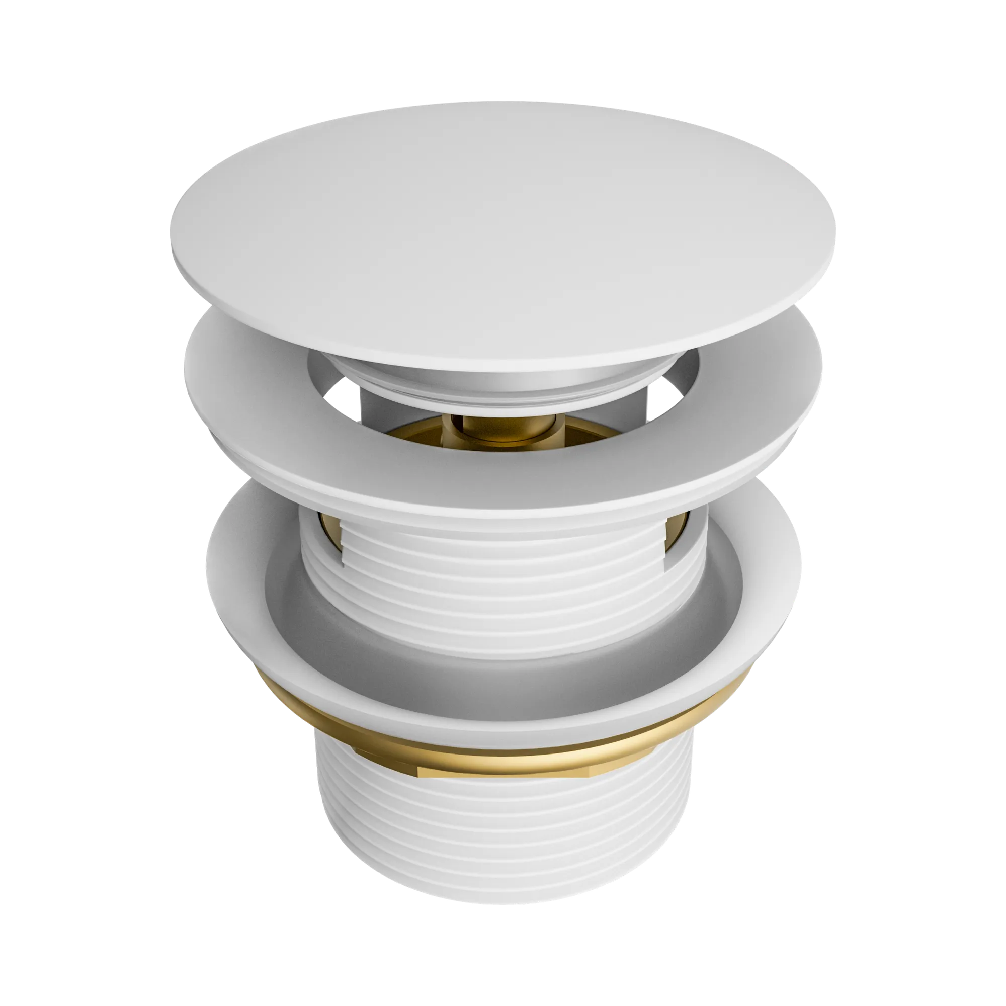 Pop Up Bath Waste 40mm With Overflow Matte White