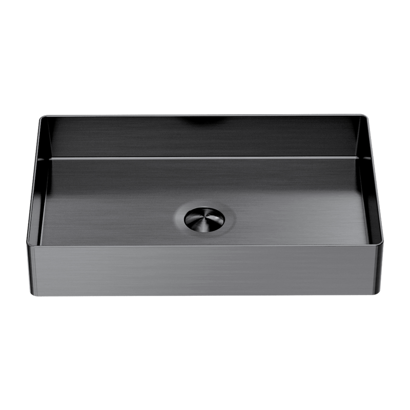 Opal Rectangle Stainless Steel Basin Graphite