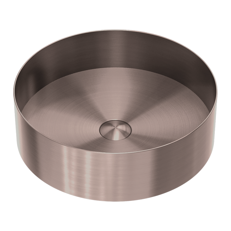 Opal Round 400mm Stainless Steel Basin Brushed Bronze