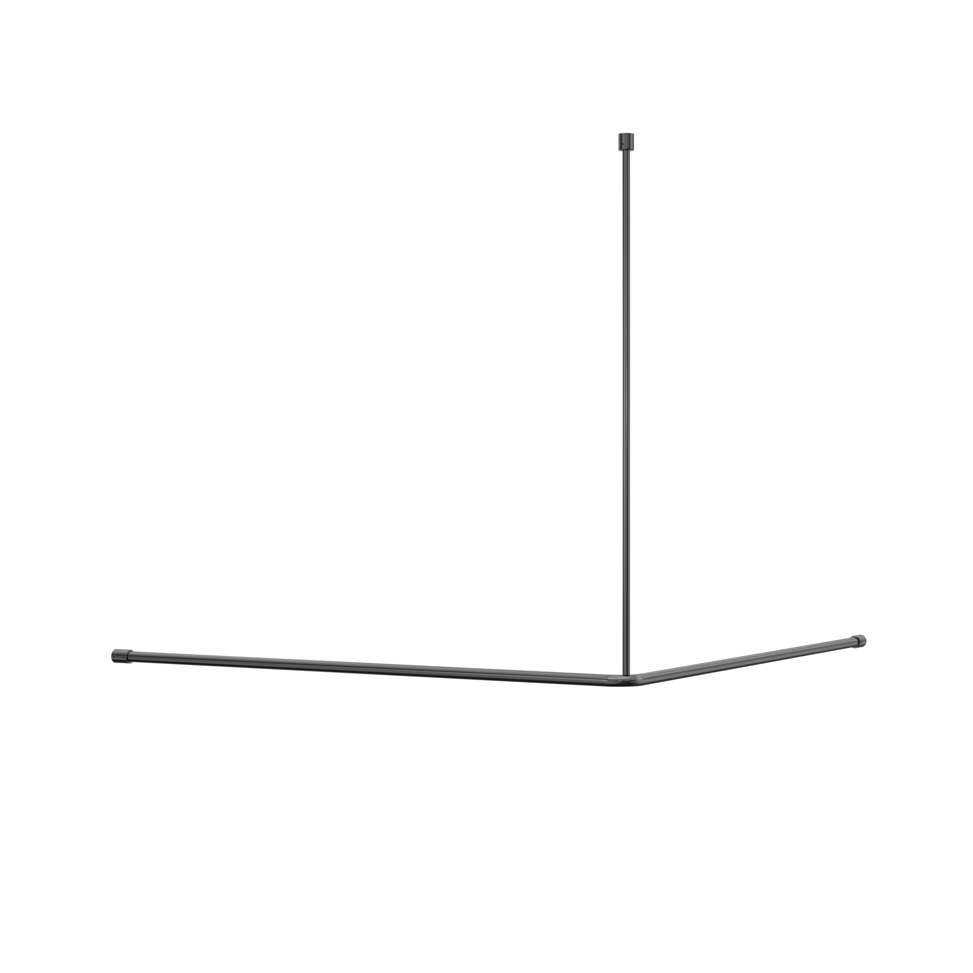 Mecca Care Curtain Rail 1200x1200mm 90 Degree Gun Metal