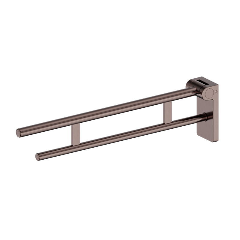 Mecca Care Foldable Toilet Support Arm Brushed Bronze