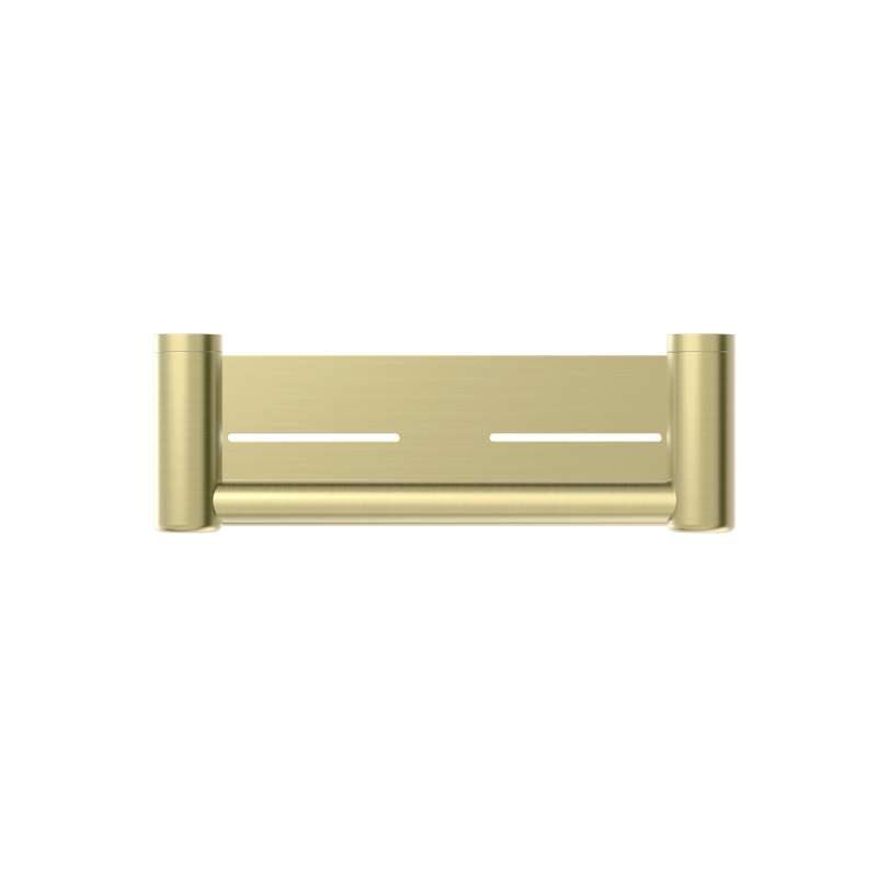 Mecca Care 25mm Grab Rail With Shelf 300mm Brushed Gold
