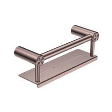 Mecca Care 25mm Grab Rail With Shelf 300mm Brushed Bronze