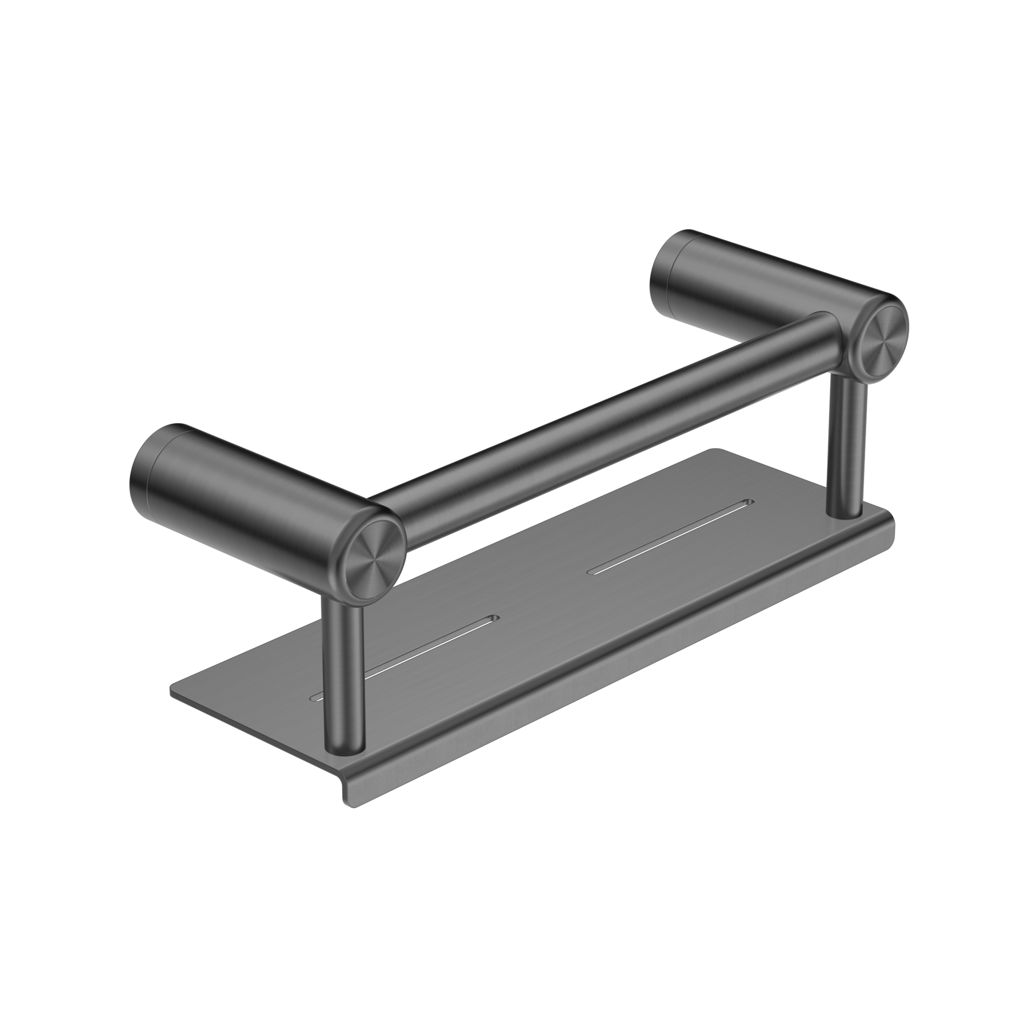 Mecca Care 25mm Grab Rail With Shelf 300mm Gun Metal