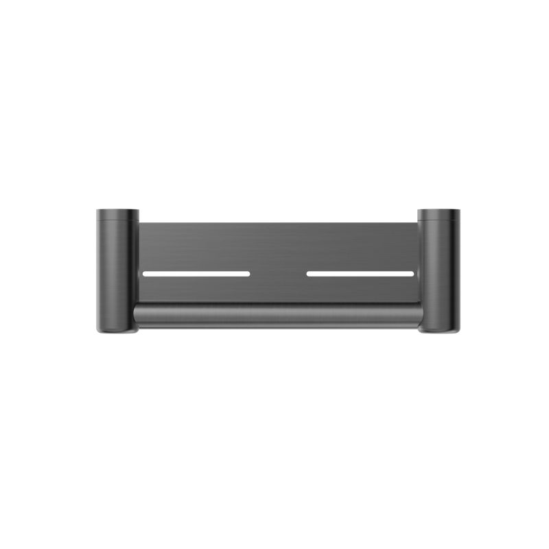 Mecca Care 25mm Grab Rail With Shelf 300mm Gun Metal