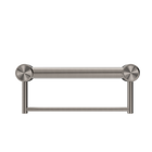Mecca Care 32mm Grab Rail With Towel Holder 300mm Brushed Nickel