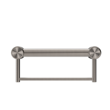 Mecca Care 32mm Grab Rail With Towel Holder 300mm Brushed Nickel