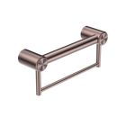 Mecca Care 32mm Grab Rail With Towel Holder 300mm Brushed Bronze