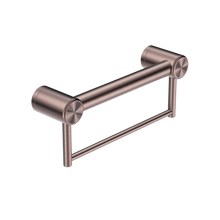 Mecca Care 32mm Grab Rail With Towel Holder 300mm Brushed Bronze