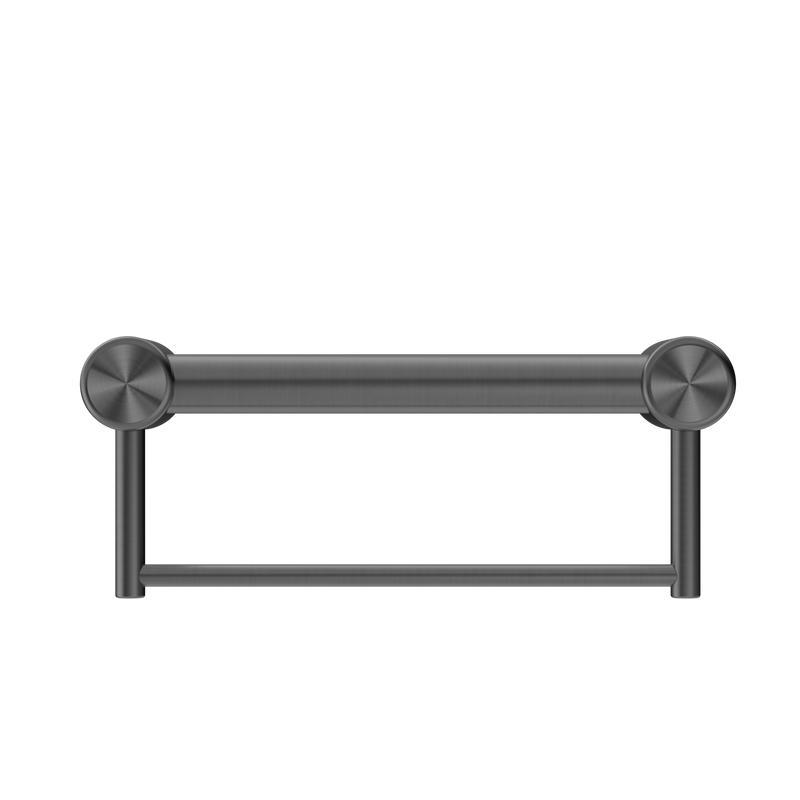 Mecca Care 32mm Grab Rail With Towel Holder 300mm Gun Metal