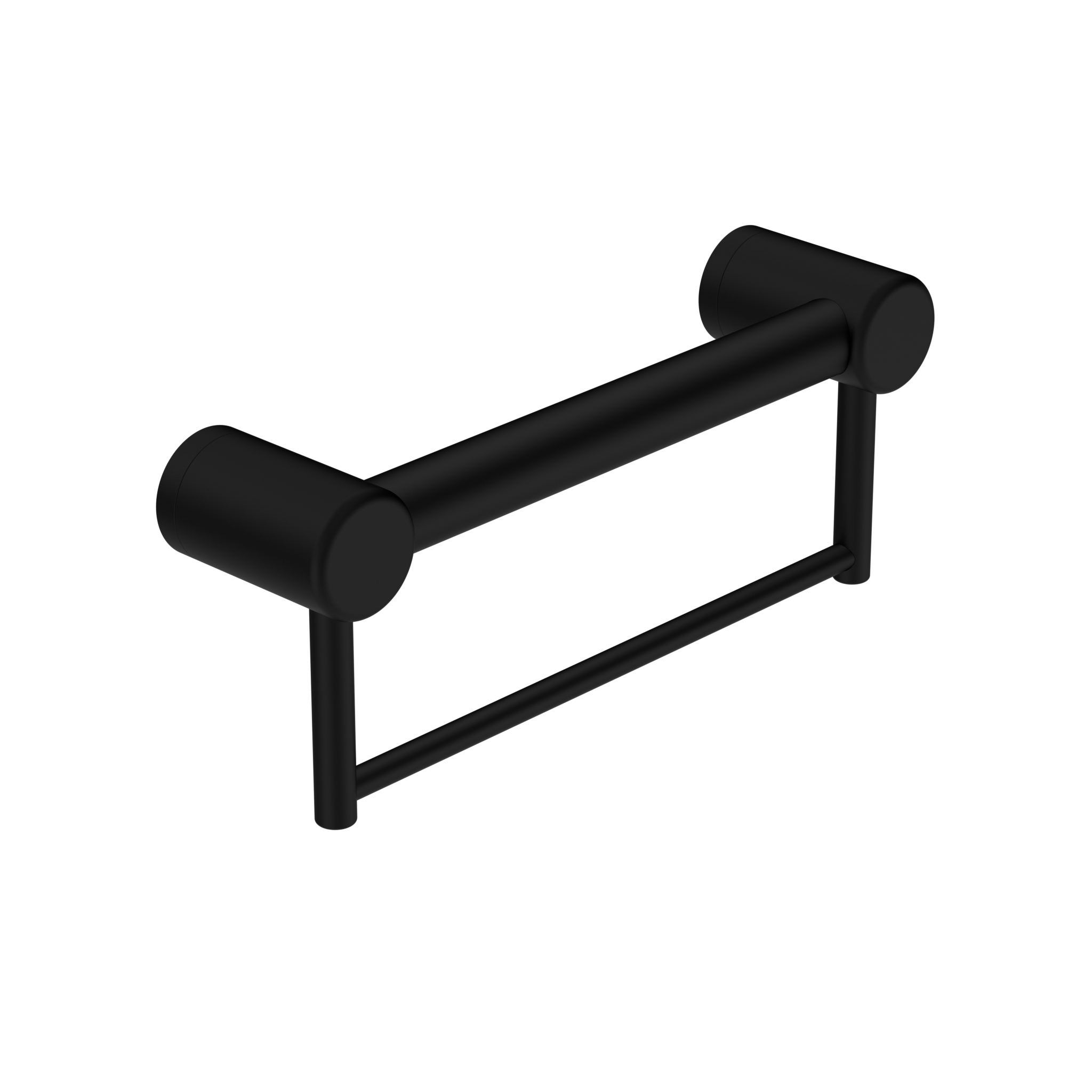 Mecca Care 32mm Grab Rail With Towel Holder 300mm Matte Black